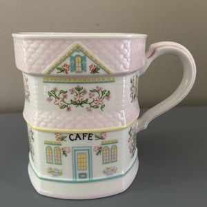 Lenox Village Cafe Coffee Cup Mug- Fine Porcelain-1992-Pink: New